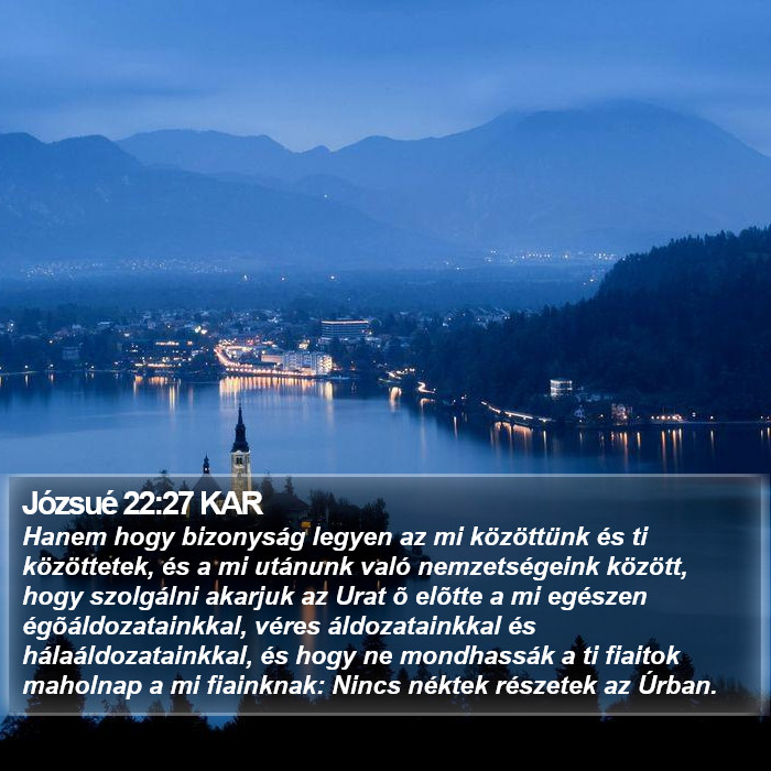 Józsué 22:27 KAR Bible Study