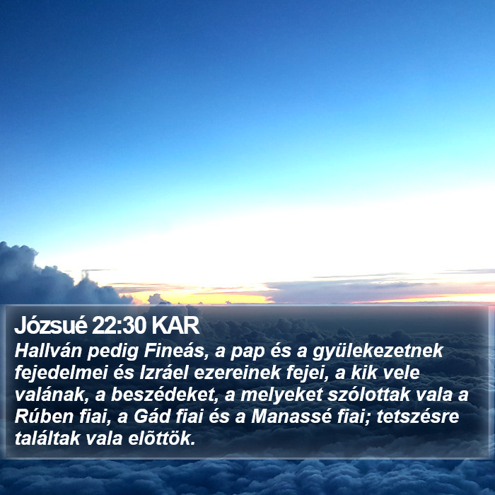 Józsué 22:30 KAR Bible Study