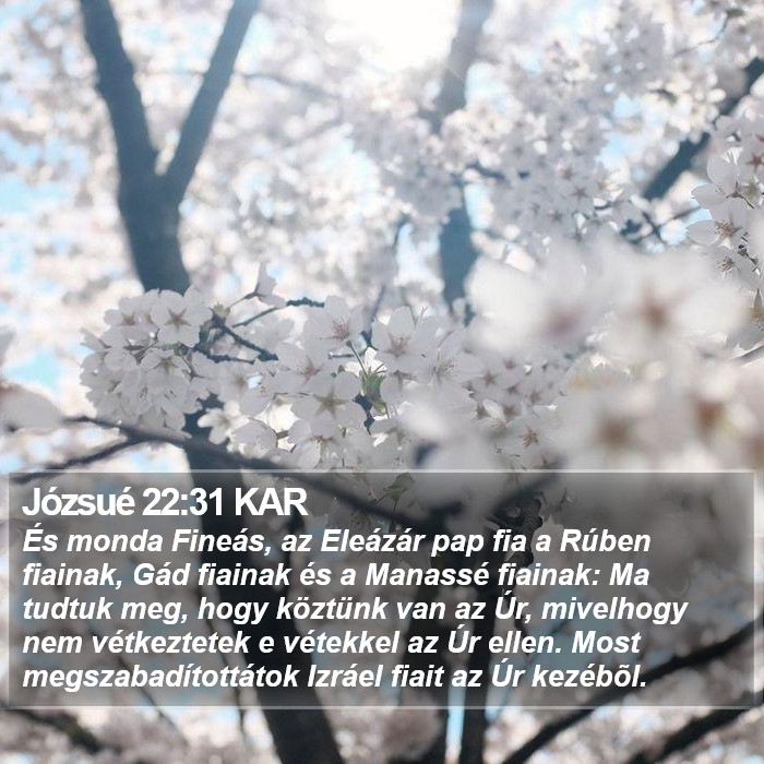 Józsué 22:31 KAR Bible Study