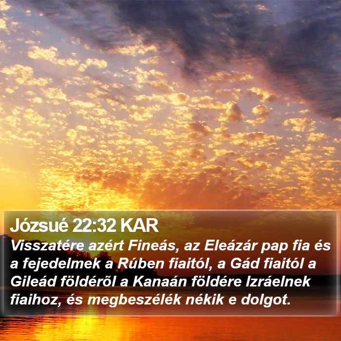 Józsué 22:32 KAR Bible Study