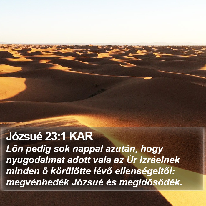 Józsué 23:1 KAR Bible Study