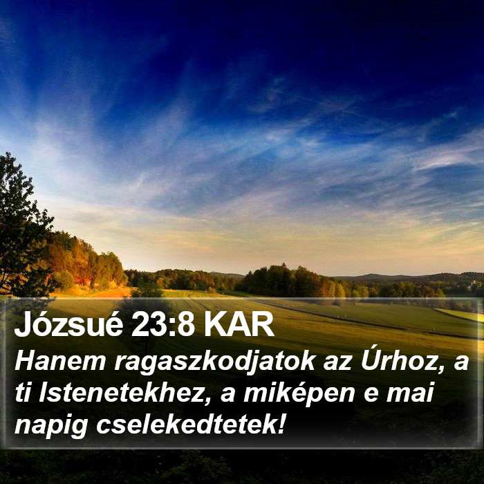 Józsué 23:8 KAR Bible Study