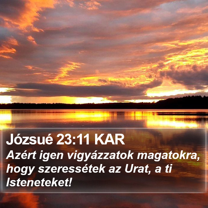 Józsué 23:11 KAR Bible Study