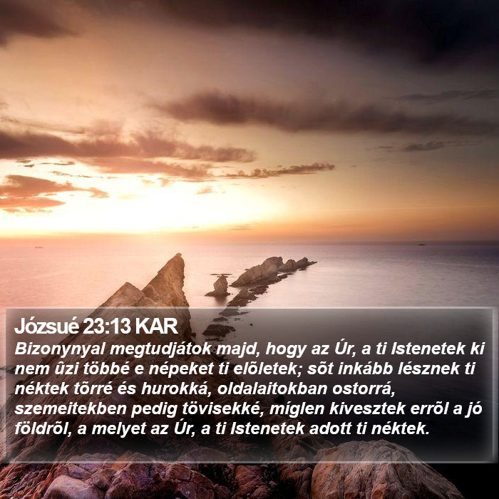 Józsué 23:13 KAR Bible Study