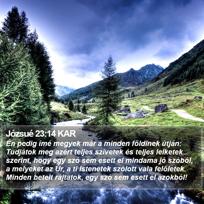 Józsué 23:14 KAR Bible Study