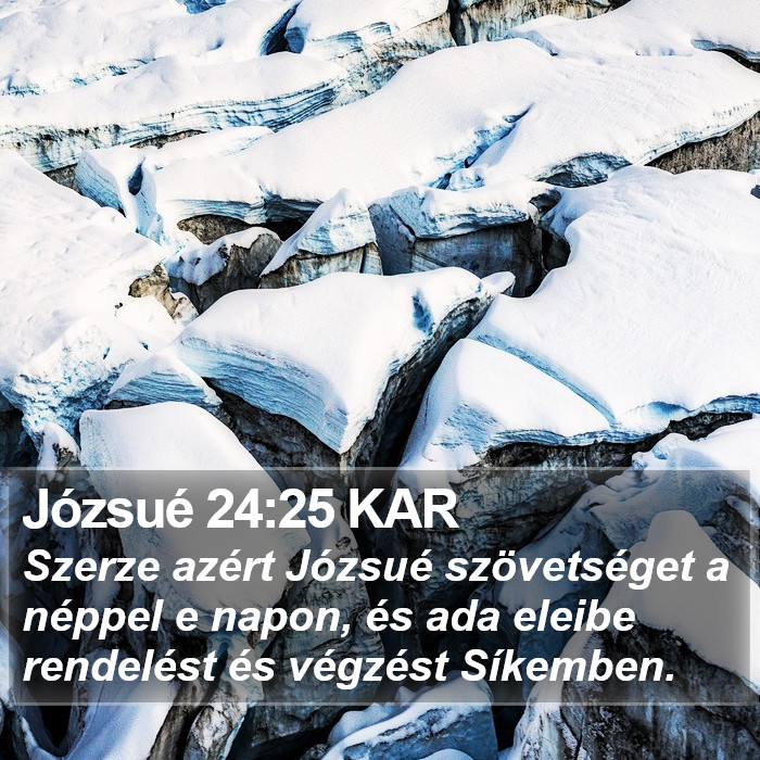 Józsué 24:25 KAR Bible Study