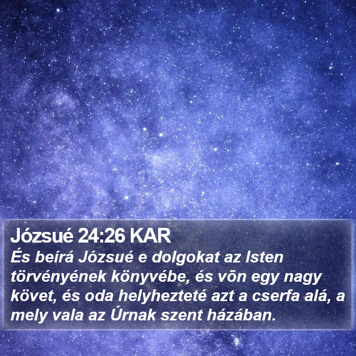 Józsué 24:26 KAR Bible Study