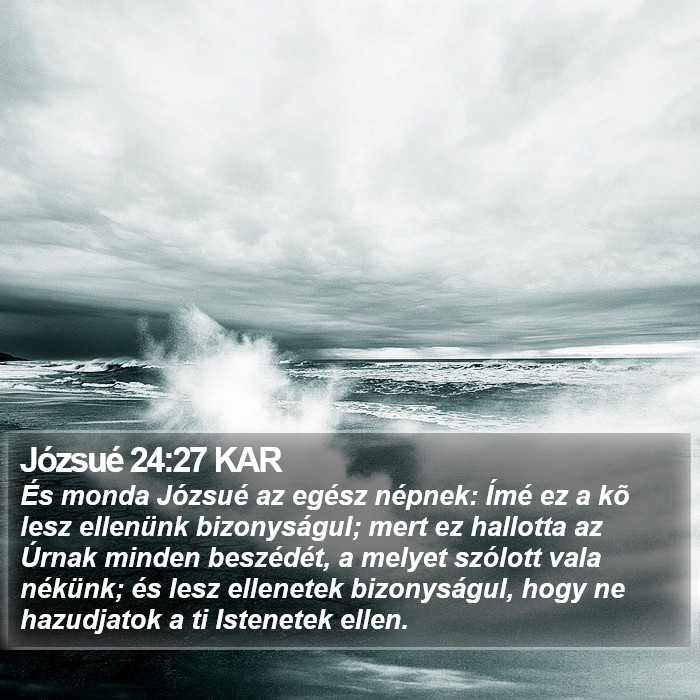 Józsué 24:27 KAR Bible Study