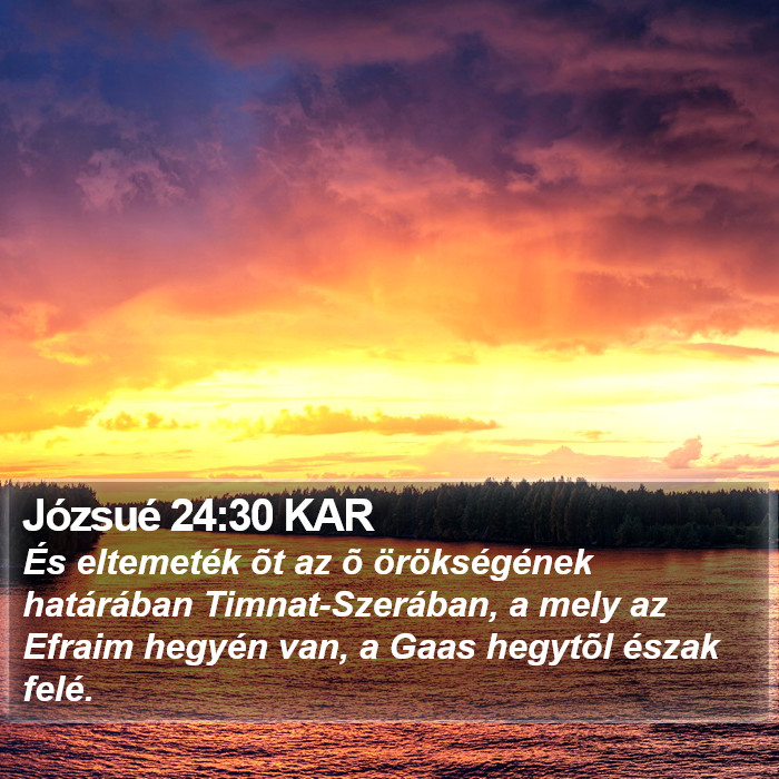 Józsué 24:30 KAR Bible Study