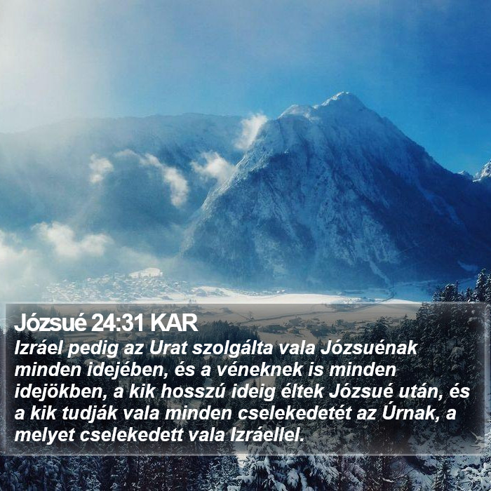 Józsué 24:31 KAR Bible Study