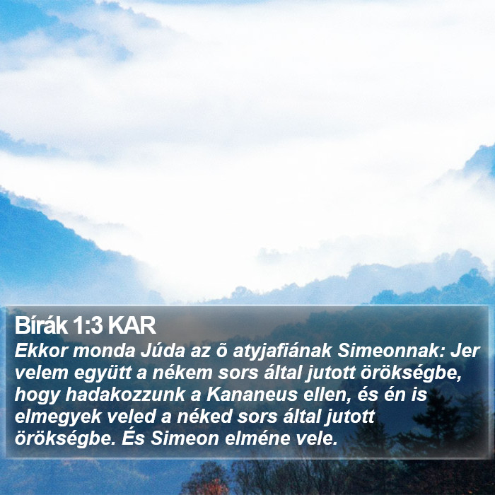 Bírák 1:3 KAR Bible Study