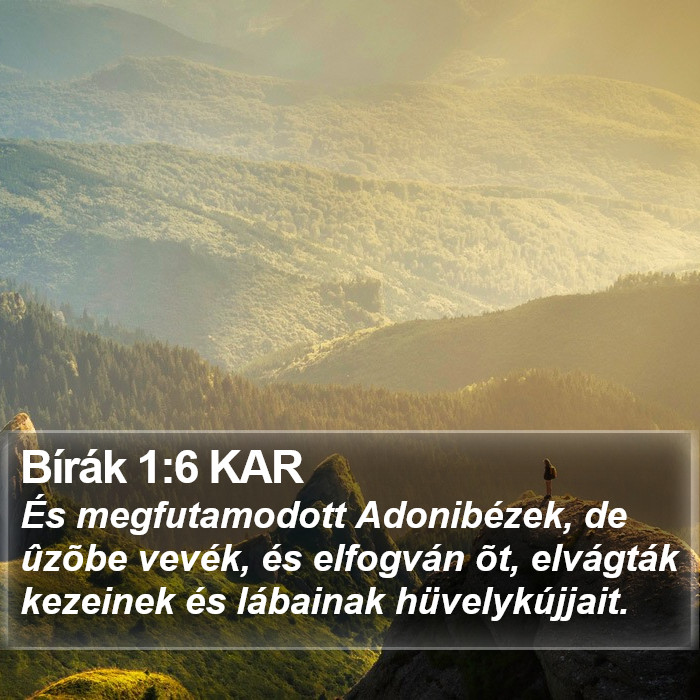 Bírák 1:6 KAR Bible Study