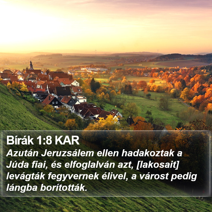 Bírák 1:8 KAR Bible Study