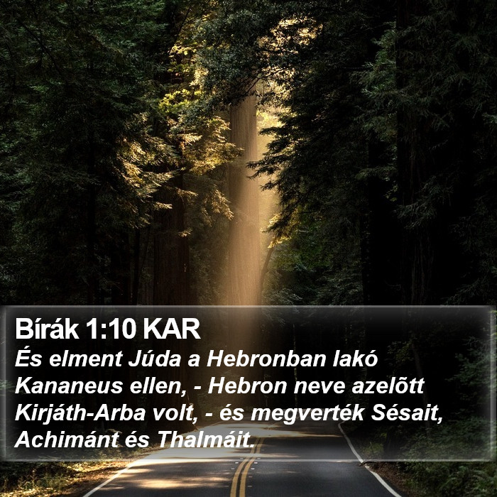 Bírák 1:10 KAR Bible Study