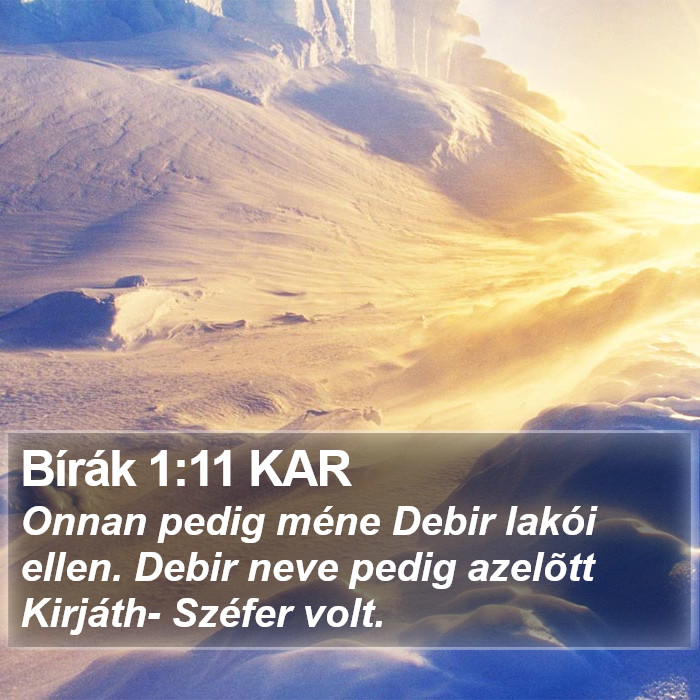 Bírák 1:11 KAR Bible Study