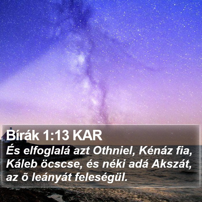 Bírák 1:13 KAR Bible Study