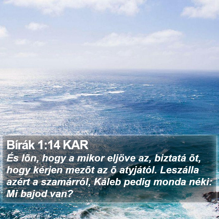 Bírák 1:14 KAR Bible Study