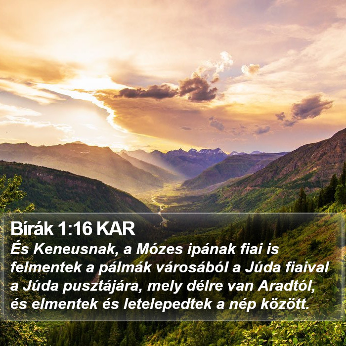 Bírák 1:16 KAR Bible Study