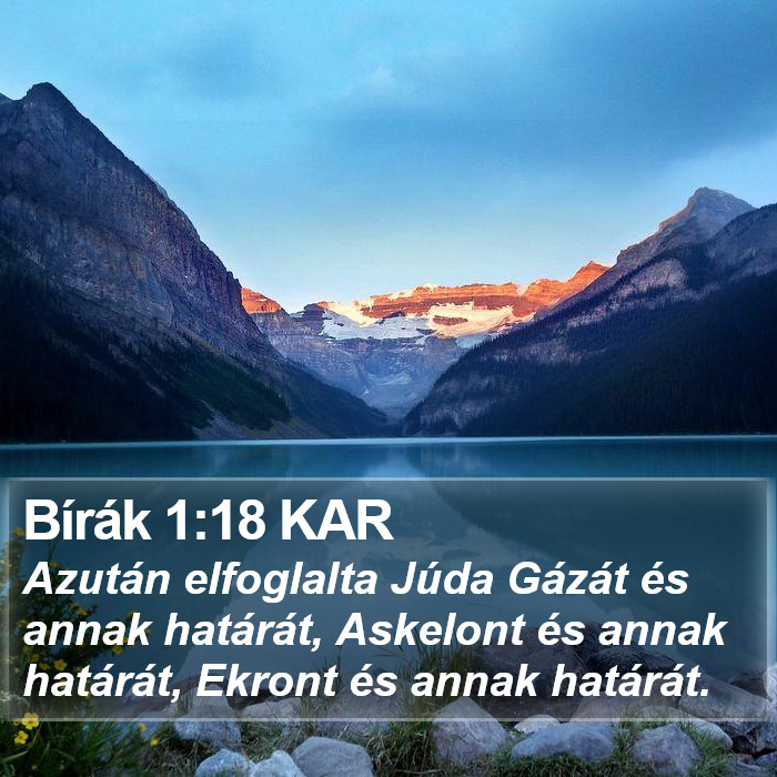 Bírák 1:18 KAR Bible Study