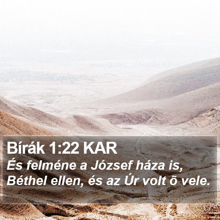 Bírák 1:22 KAR Bible Study