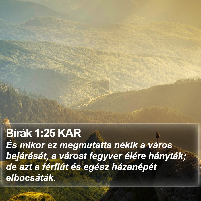 Bírák 1:25 KAR Bible Study