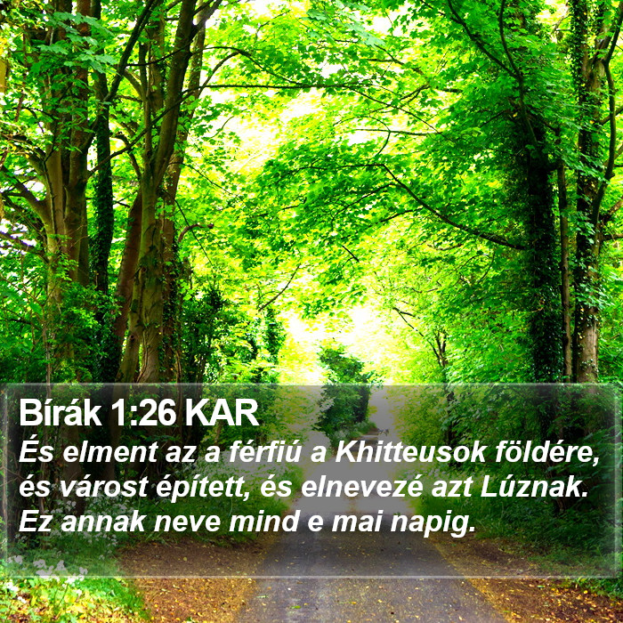 Bírák 1:26 KAR Bible Study