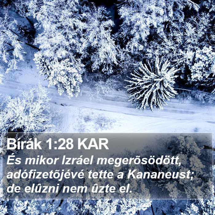 Bírák 1:28 KAR Bible Study