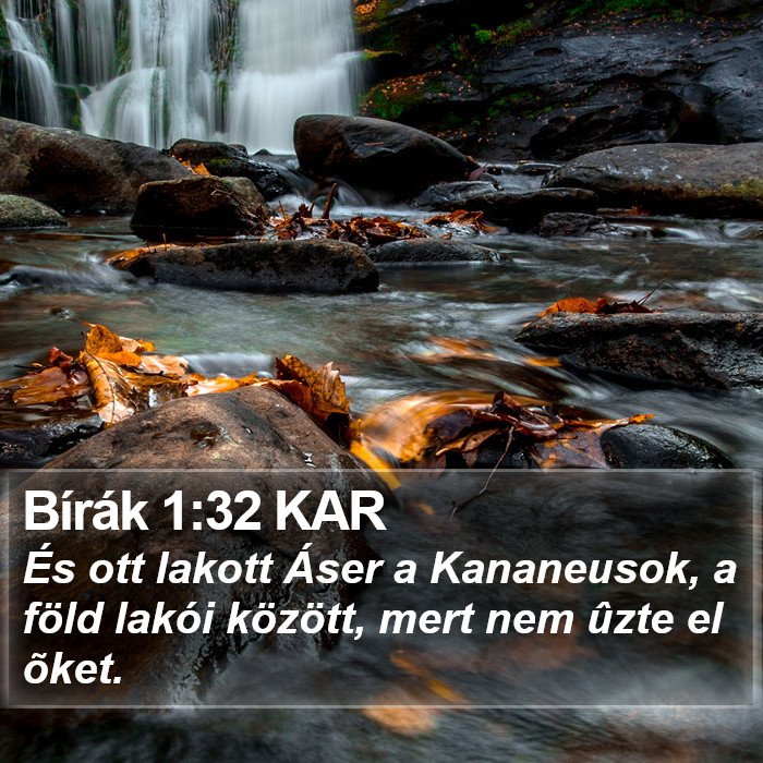 Bírák 1:32 KAR Bible Study