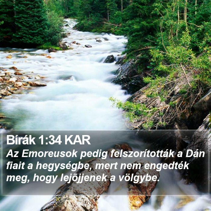 Bírák 1:34 KAR Bible Study