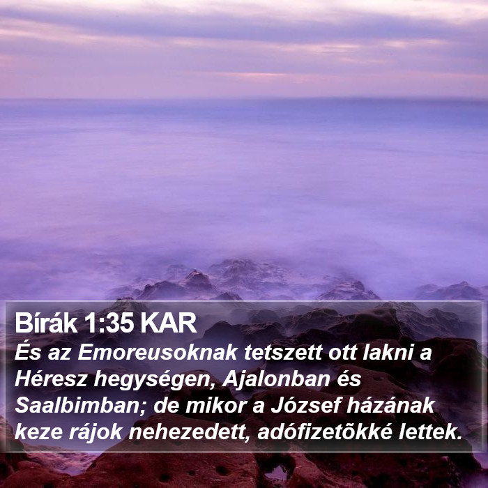 Bírák 1:35 KAR Bible Study