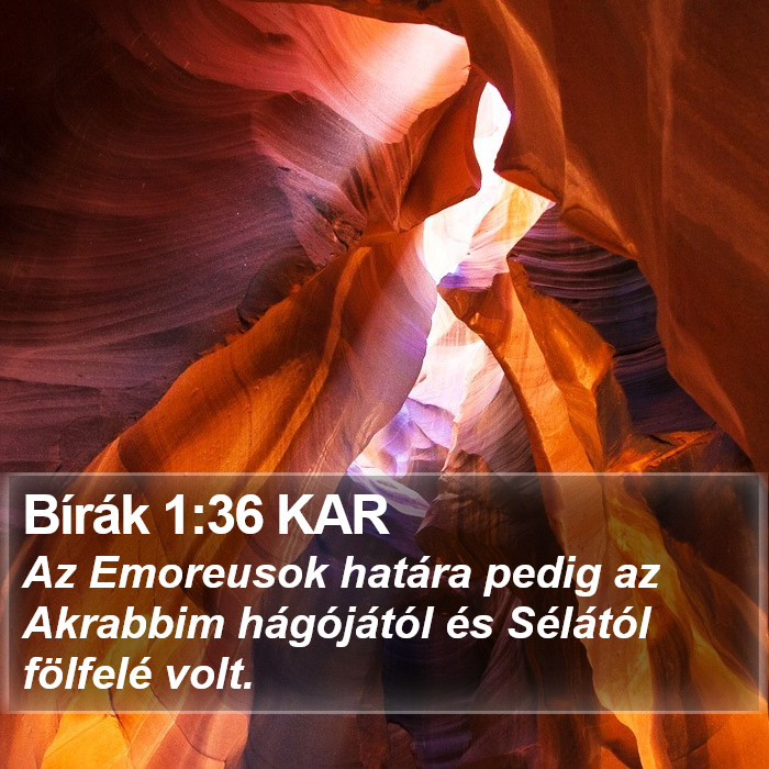 Bírák 1:36 KAR Bible Study