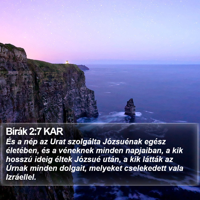 Bírák 2:7 KAR Bible Study