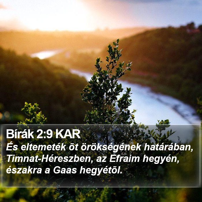 Bírák 2:9 KAR Bible Study