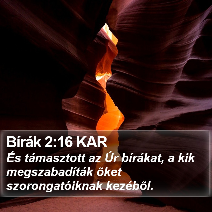 Bírák 2:16 KAR Bible Study