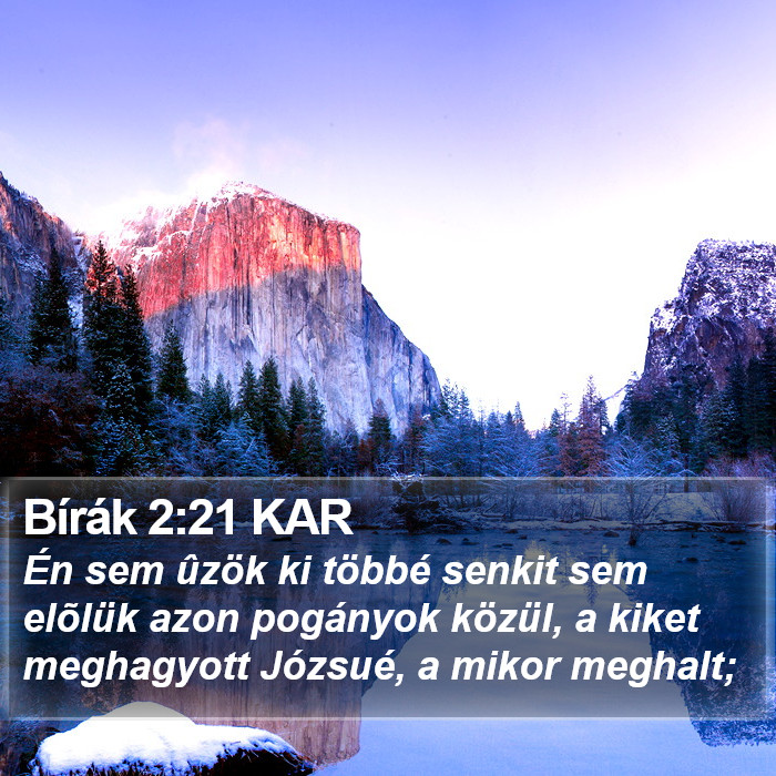 Bírák 2:21 KAR Bible Study