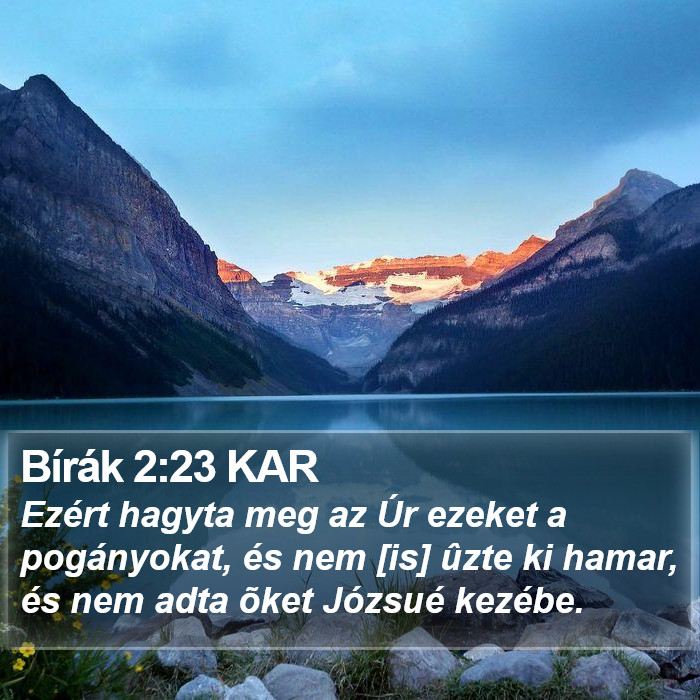 Bírák 2:23 KAR Bible Study