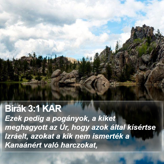 Bírák 3:1 KAR Bible Study