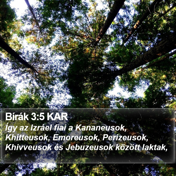 Bírák 3:5 KAR Bible Study