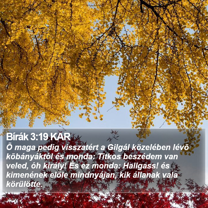 Bírák 3:19 KAR Bible Study