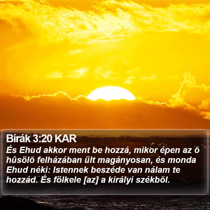 Bírák 3:20 KAR Bible Study