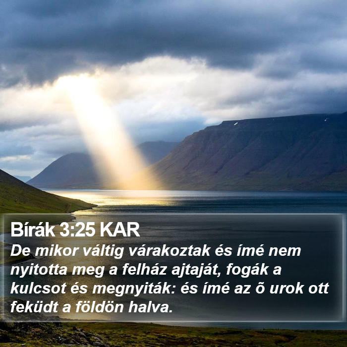 Bírák 3:25 KAR Bible Study