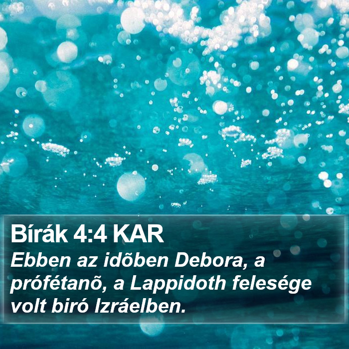 Bírák 4:4 KAR Bible Study