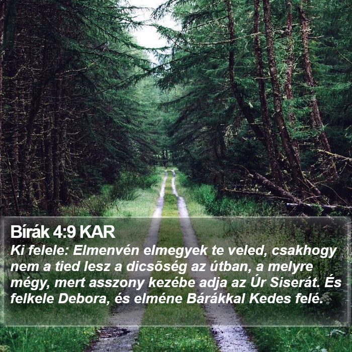 Bírák 4:9 KAR Bible Study