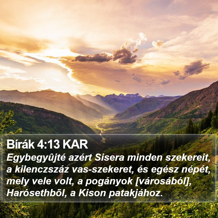 Bírák 4:13 KAR Bible Study