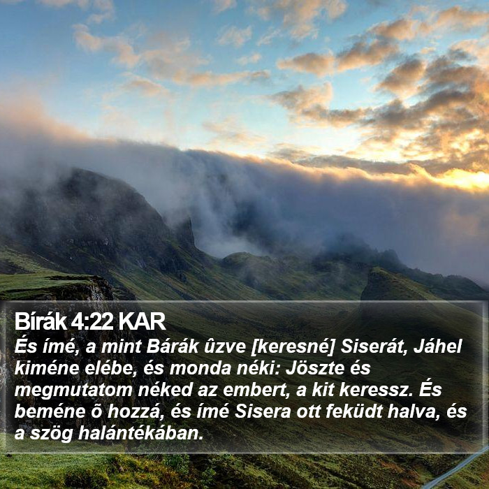 Bírák 4:22 KAR Bible Study