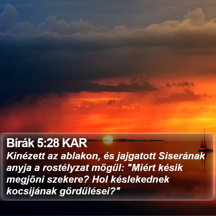 Bírák 5:28 KAR Bible Study