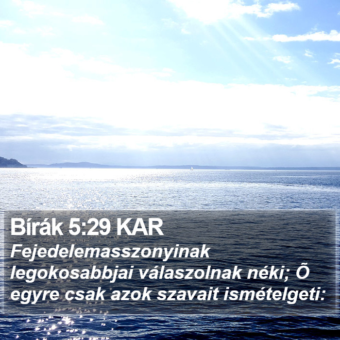 Bírák 5:29 KAR Bible Study