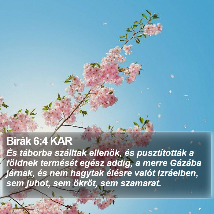 Bírák 6:4 KAR Bible Study