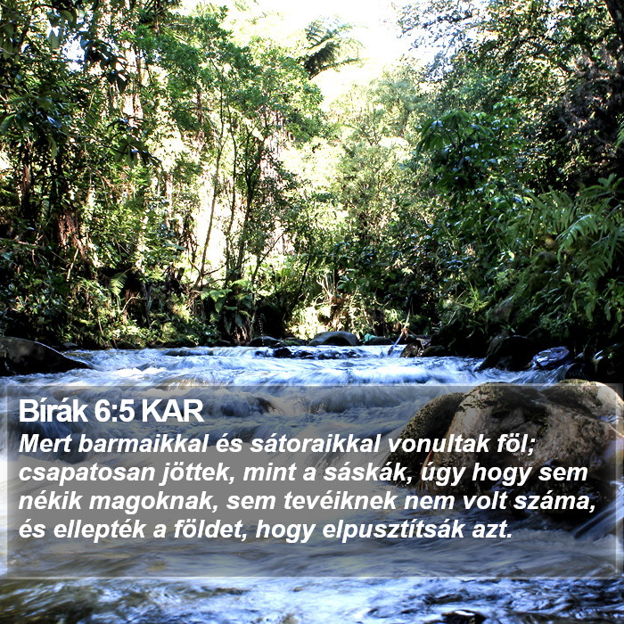 Bírák 6:5 KAR Bible Study