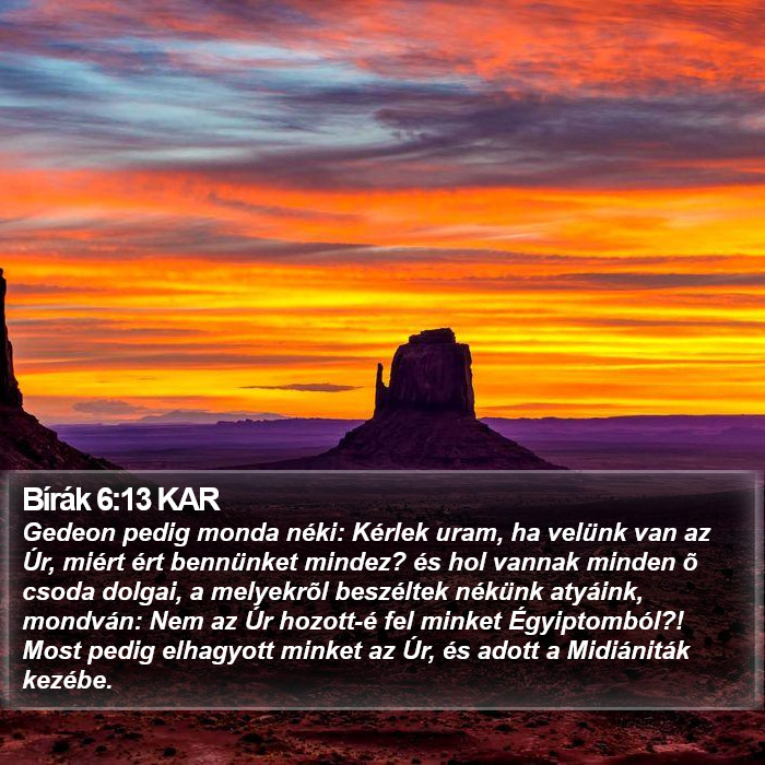 Bírák 6:13 KAR Bible Study